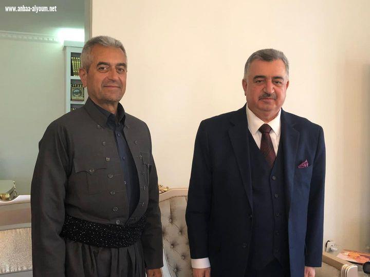 السفير عمر البرزنجي يستقبل الاستاذ شوان فوزي رشيد مسؤول علاقات الاتحاد الوطني الكوردستاني في لبنان
