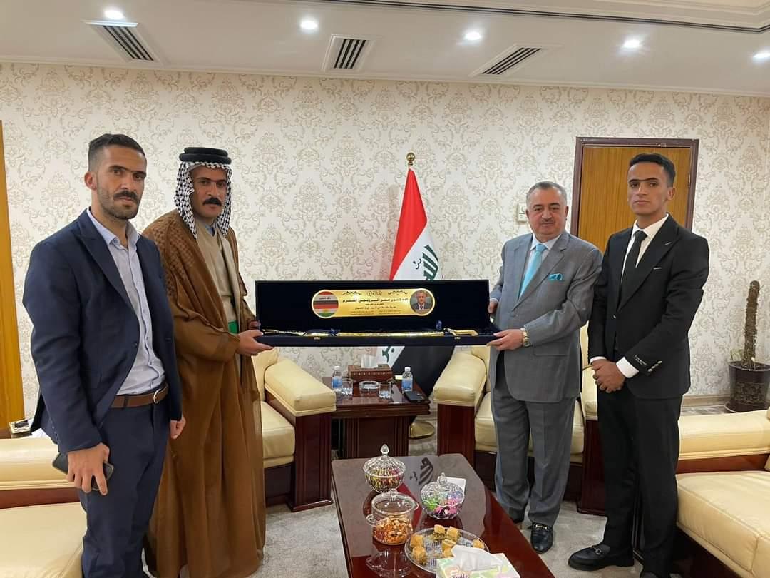 الوكيل البرزنجي يستقبل السيد جواد الحسيني