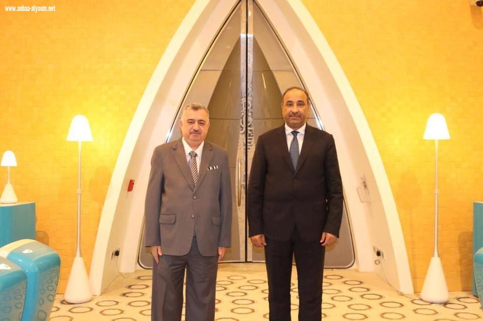 السفير البرزنجي يستقبل وزير الثقافة والسياحة والآثار في مطار  حمد الدولي . 