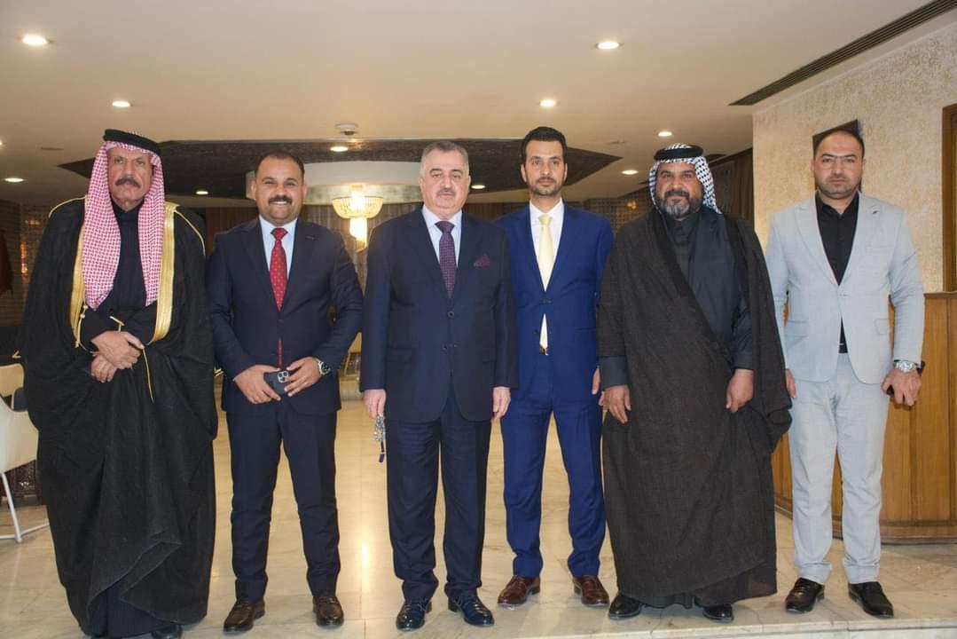 الوكيل البرزنجي يلتقي عددًا من الشيوخ والأصدقاء والشخصيات العامة في فندق المنصور ميليا ببغداد