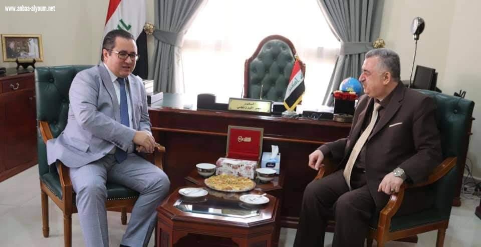 السفير عمر البرزنجي يلتقي سفير جمهورية كازاخستان