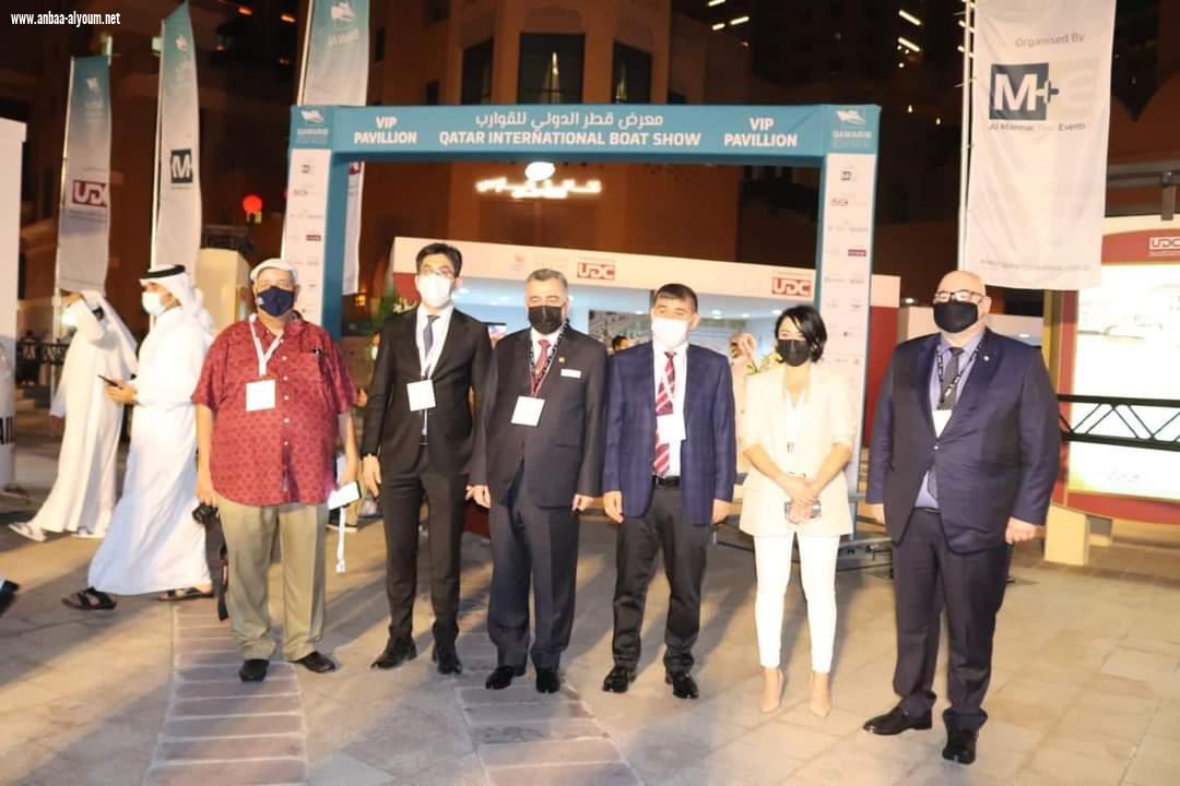 السفير عمر البرزنجي يشارك في معرض قطر الدولي للقوارب