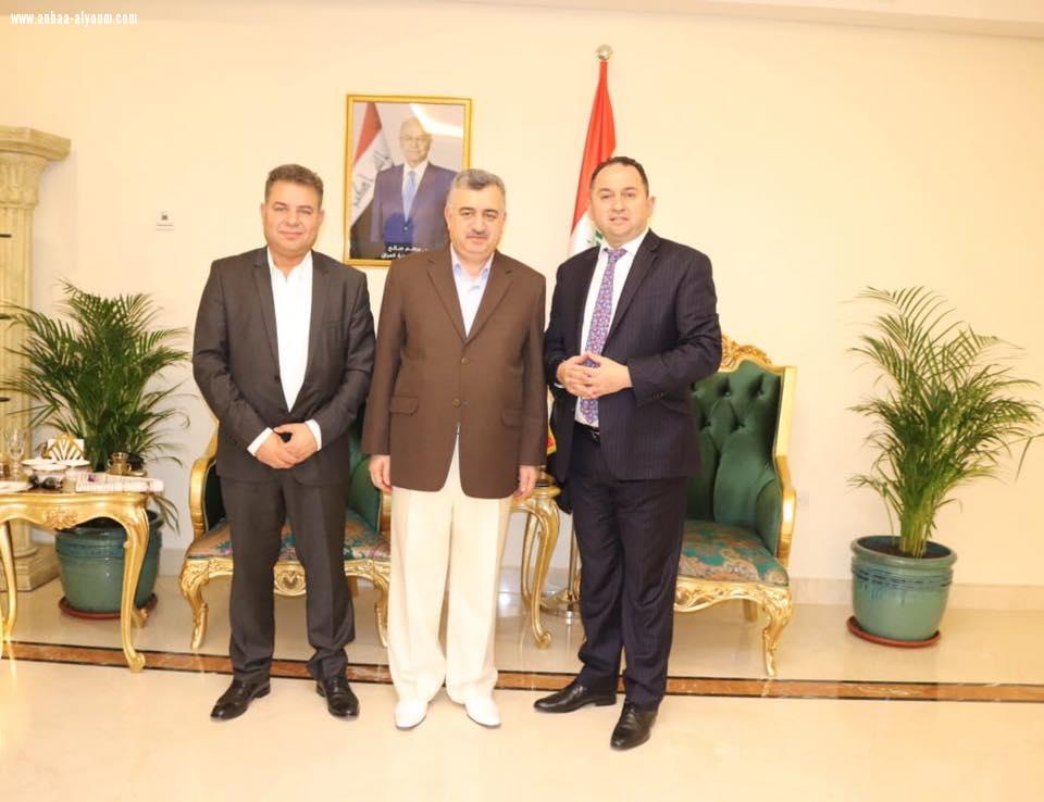 السفير عمر البرزنجي يستقبل الدكتور آسو فريدون محافظ السليمانية السابق في دار السكن بالعاصمة القطرية الدوحة