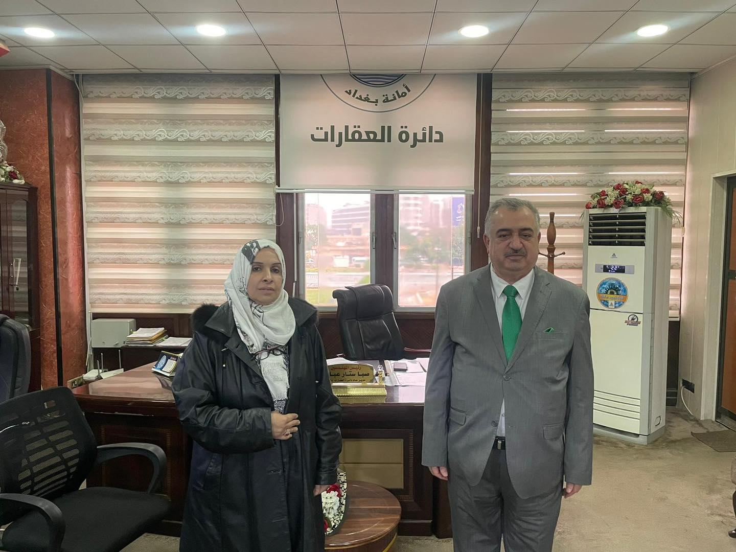 وكيل وزارة الخارجية للشؤون متعددة الأطراف والشؤون القانونية ينهي إجراءات توقيع عقد تخصيص مبنًى لمكتب تصديقات الرصافة مع أمانة بغداد 