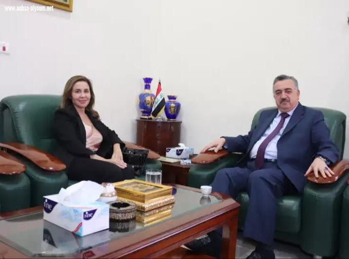 السفير عمر البرزنجي يستقبل سعادة فرح بري سفيرة الجمهورية اللبنانية في مكتبه بمقر السفارة