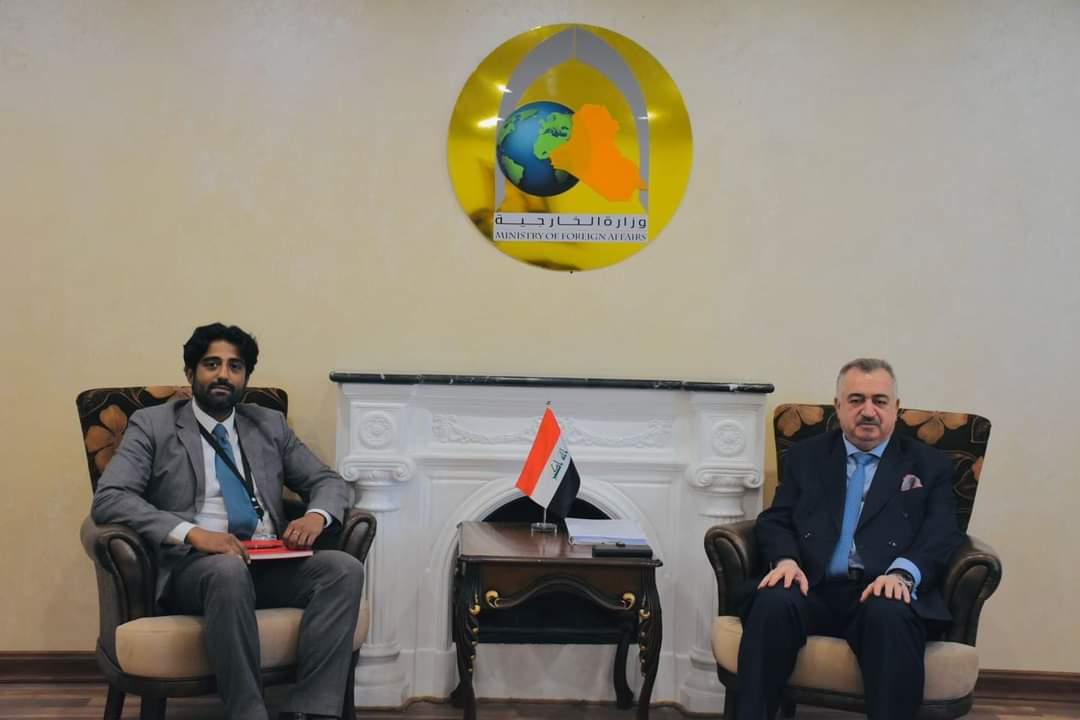 وكيل وزارة الخارجية للشؤون متعددة الأطراف والشؤون القانونية يستقبل الممثل المؤقت لهيئة الامم المتحدة للمرأه في العراق (UN WOMEN