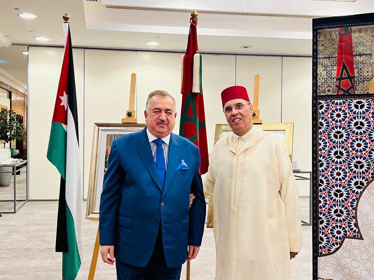 سفير جمهورية العراق لدى المملكة الأردنية الهاشمية يشارك في حفل الاستقبال الذي أقامته سفارة المملكة المغربية بمناسبة عيد العرش
