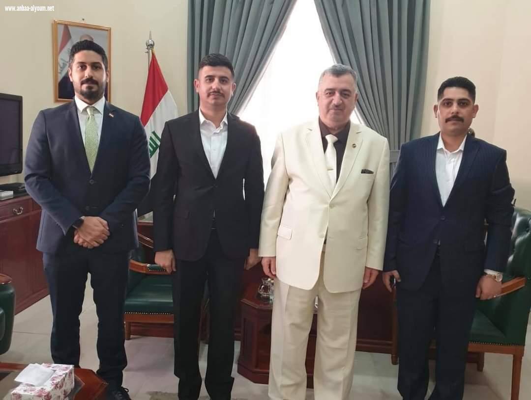 السفير عمر البرزنجي يستقبل في مكتبه ضباط  من كلية جوعان بن جاسم للقيادة والاركان المشتركة