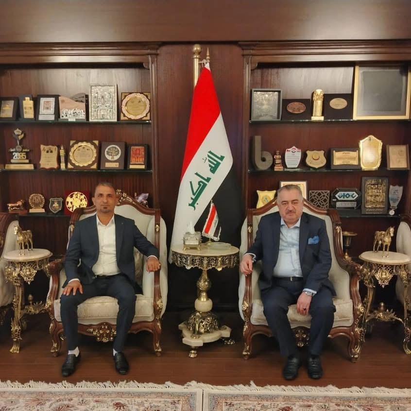 السفير عمر البرزنجي يستقبل السيد احمد مطرود علوان  الممثل عن شركة سن لايف البرتغالية في العراق  
