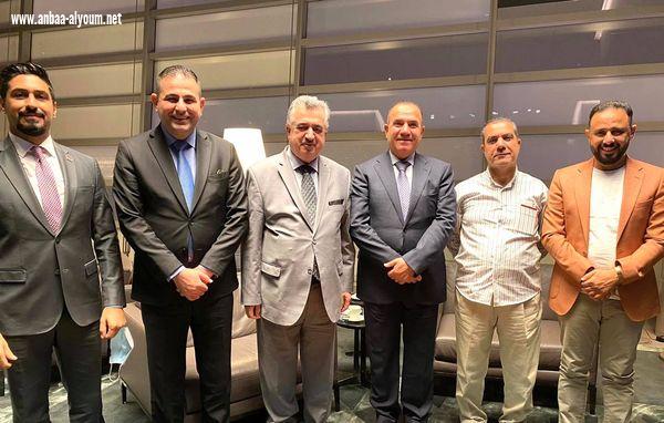 السفير البرزنجي يستقبل السيد رئيس ديوان الوقف السُني خلال مروره بدولة قطر الشقيقة