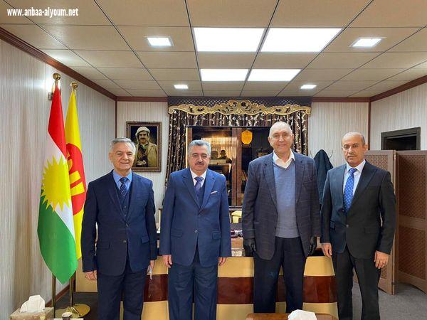 السيد عارف طيفور يستقبل سفير جمهورية العراق في قطر عمر البرزنجي