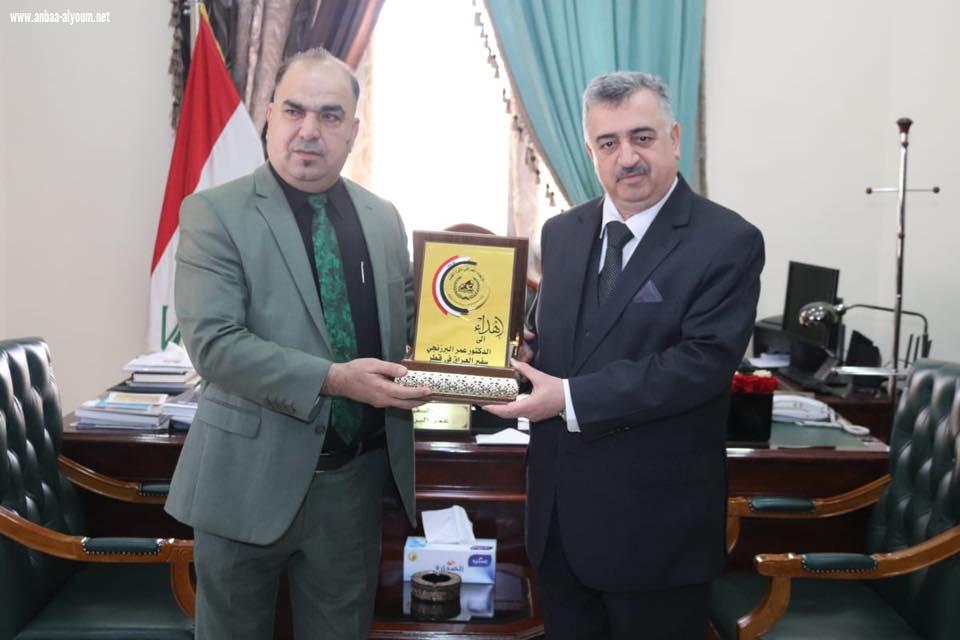 السفير عمر البرزنجي يستقبل وفد منتخب اشبال العراق لكرة القدم برئاسة السيد شيرزاد كريم
