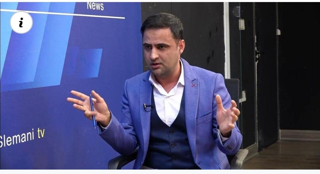 وكيل وزارة الخارجية عمر البرزنجي في لقاء تلفزيوني في قناة السليمانية