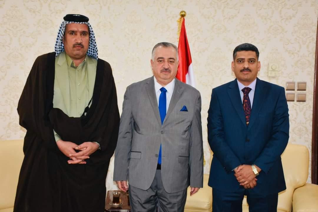 الوكيل البرزنجي يستقبل شيخ آل شبل من محافظة القادسية..