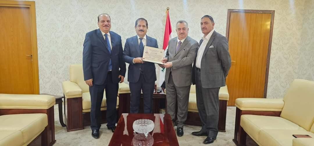 الوكيل البرزنجي يستقبل مدير العلاقات العامة لمؤسسة أعيان ومثقفي بلاد الرافدين