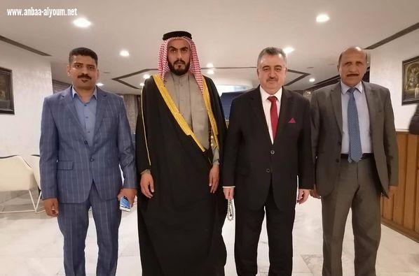 السفير عمر البرزنجي يستقبل شيخ عام عشائر آل غزي وآل فصول في العراق والجزيرة العربية