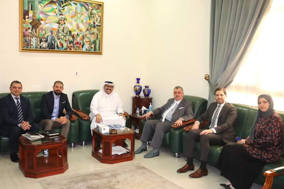 السفير عمر البرزنجي يستقبل وفد من شركة دلتا القطرية