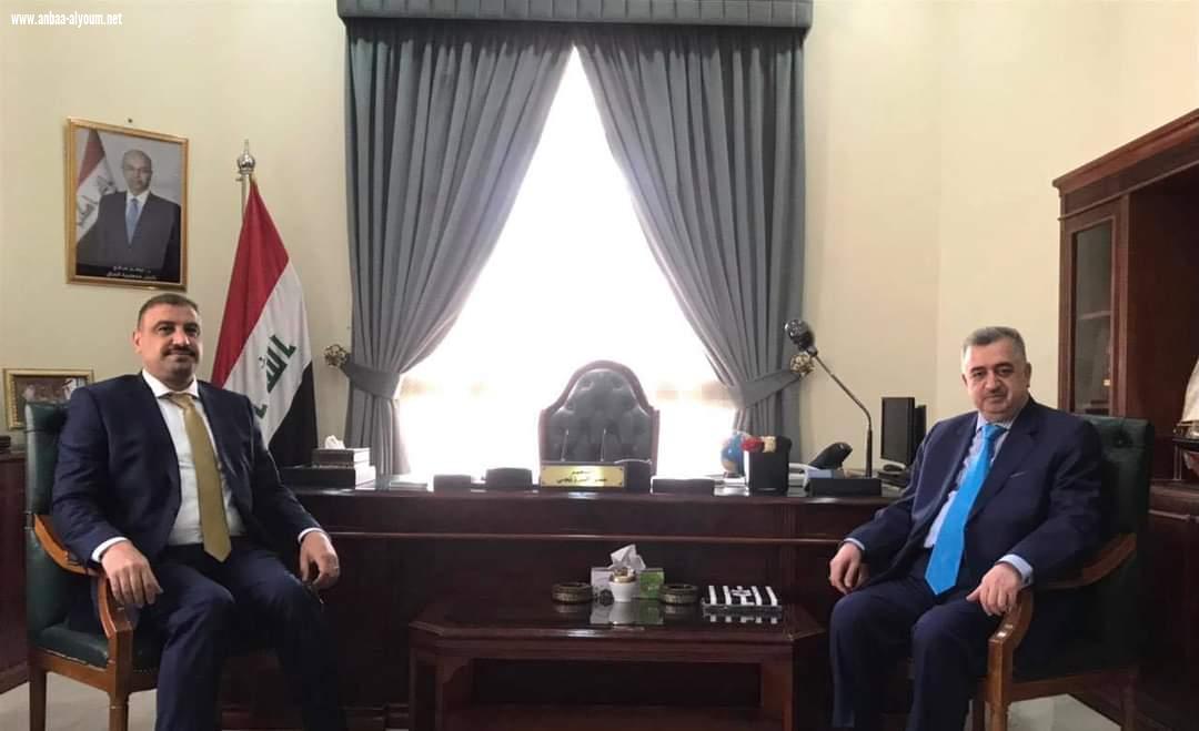 السفير البرزنجي يستقبل في مكتبه الدكتور محمد العيساوي