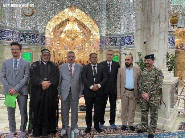 البرزنجي يتشرف بزيارة العتبات المقدسة وأجداده العظام