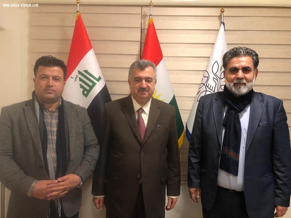 السفير عمر البرزنجي يزور مؤسسة مام الانسانية في السليمانية