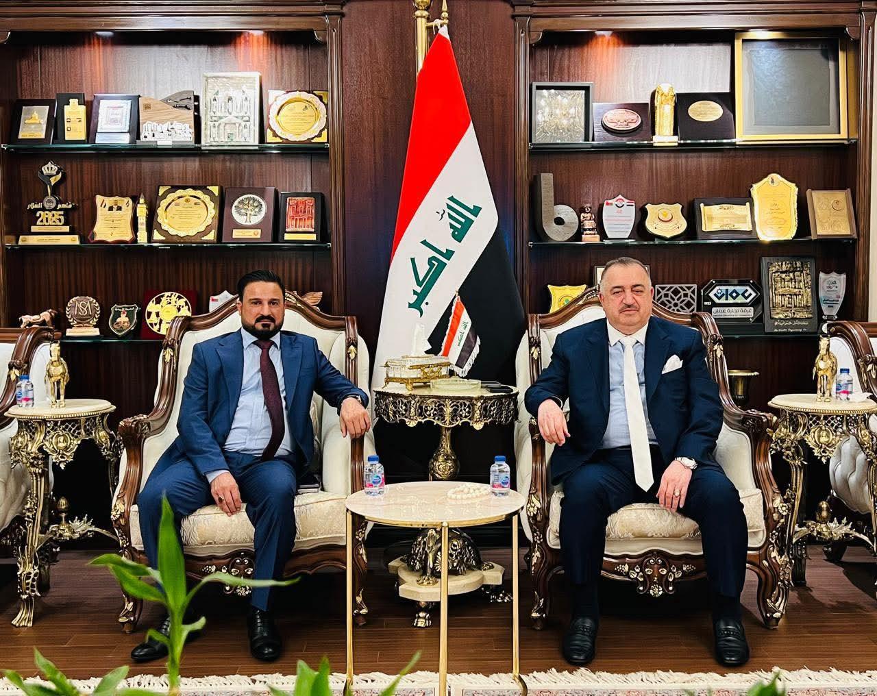 سفير جمهورية العراق لدى المملكة الأردنية الهاشمية يستقبل نائب رئيس مجلس إدارة صندوق استرداد أموال العراق