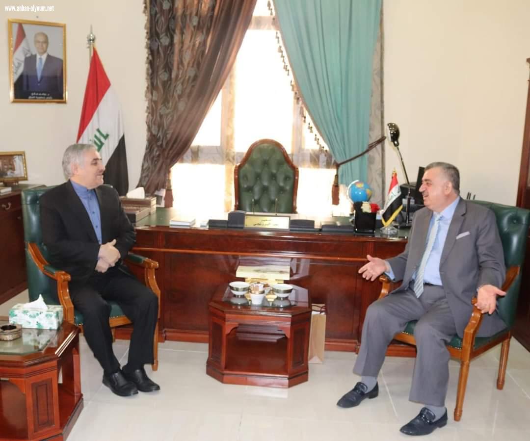 السفير عمر البرزنجي يلتقي سفير الجمهورية الاسلامية الايرانية لدى دولة قطر