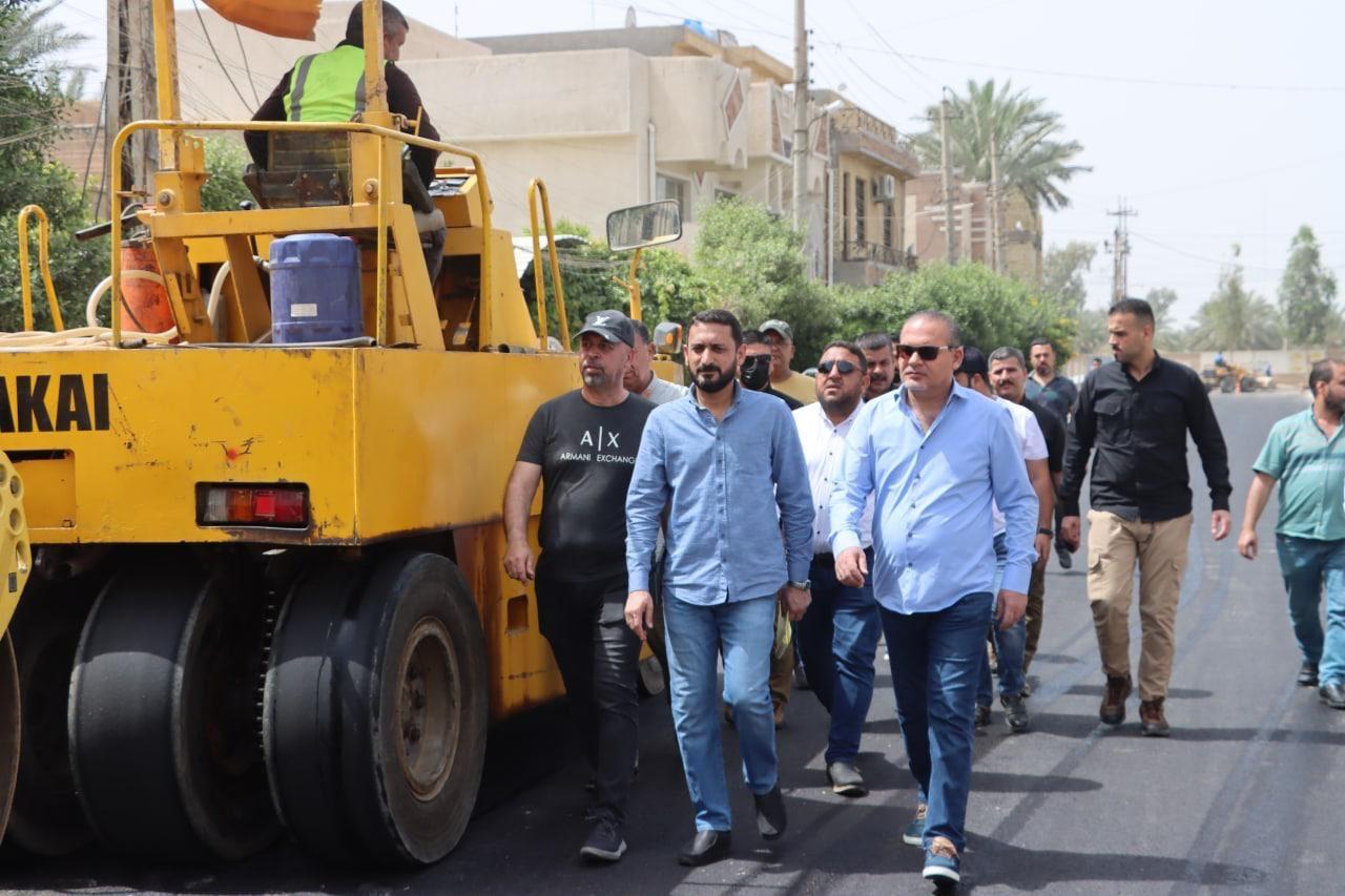 المعمار علاء معن يتابع اعمال التطوير والاكساء في عدد من من مناطق بغداد 