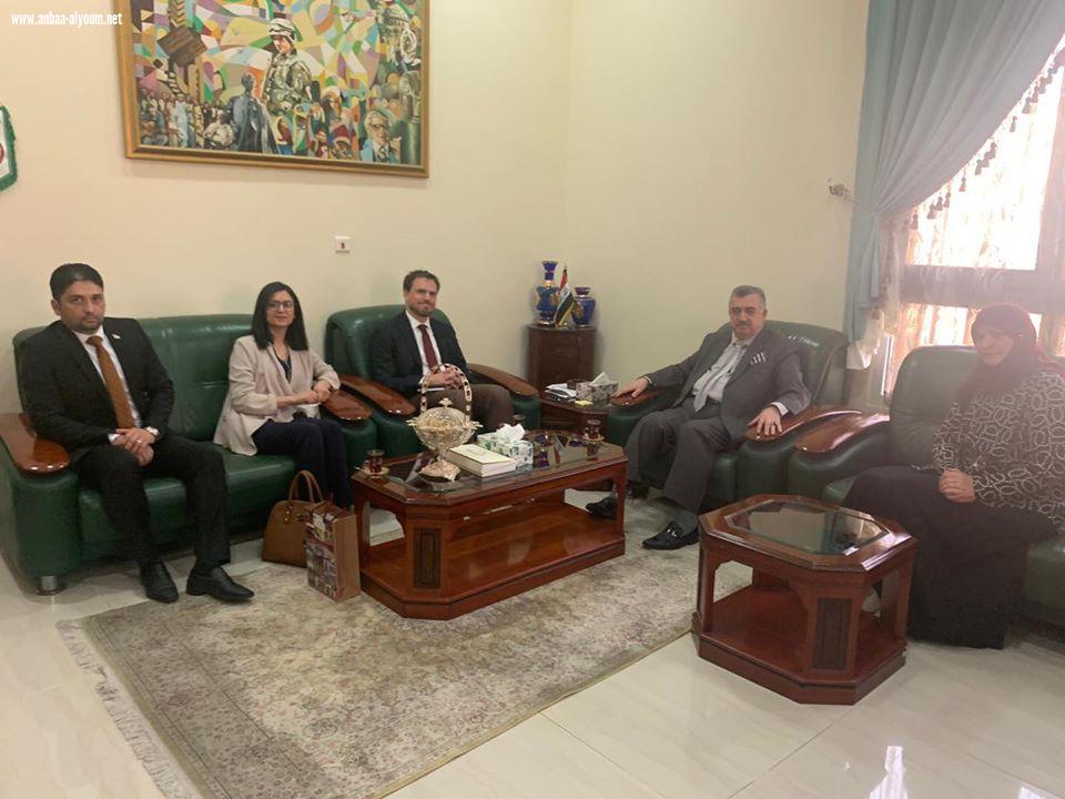 السفير عمر البرزنجي يستقبل بعض الدبلوماسيين من سفارة الولايات المتحدة الامريكية في قطر