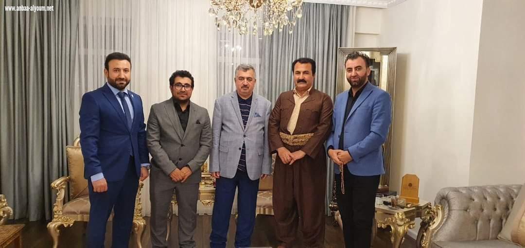 السفير عمر البرزنجي يستقبل وفدا من عائلة شيوخ باني مورد في منطقة سنگاو