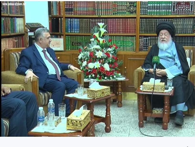 سماحة المرجع الفقيه آية الله السيد  حسين السيد اسماعيل الصدر يستقبل سفير جمهورية العراق  عمر البرزنجي في دولة قطر الشقيقة