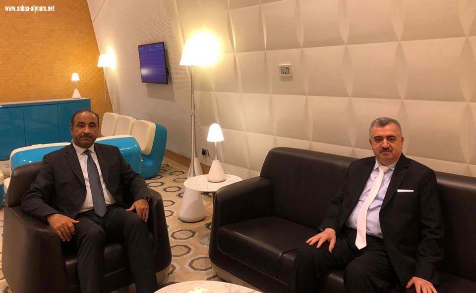  وزير الثقافة في جمهورية العراق يمر في الدوحة والسفير عمر البرزنجي في استقباله