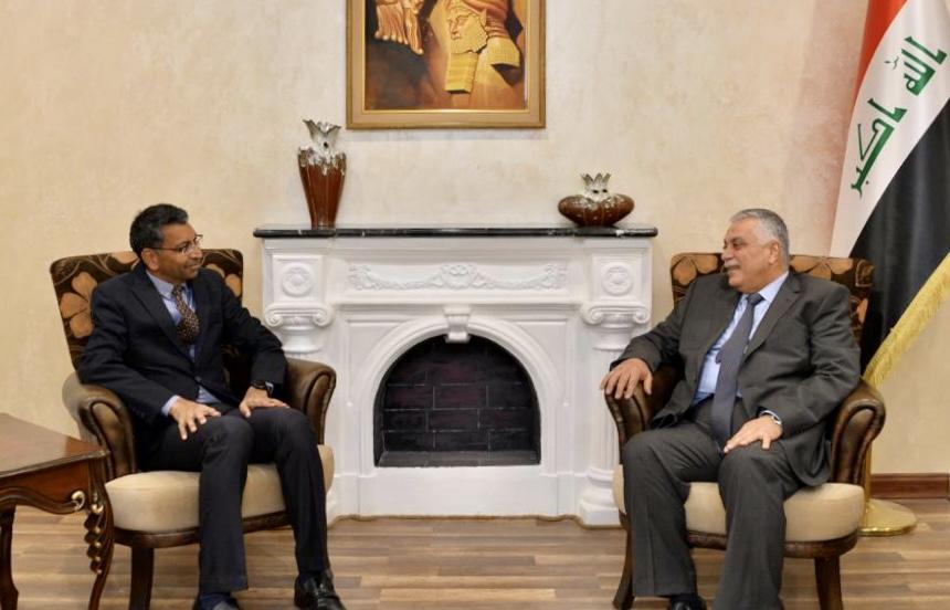 رئيس دائرة آسيا وأستراليا يلتقي السفير الهندي لدى العراق