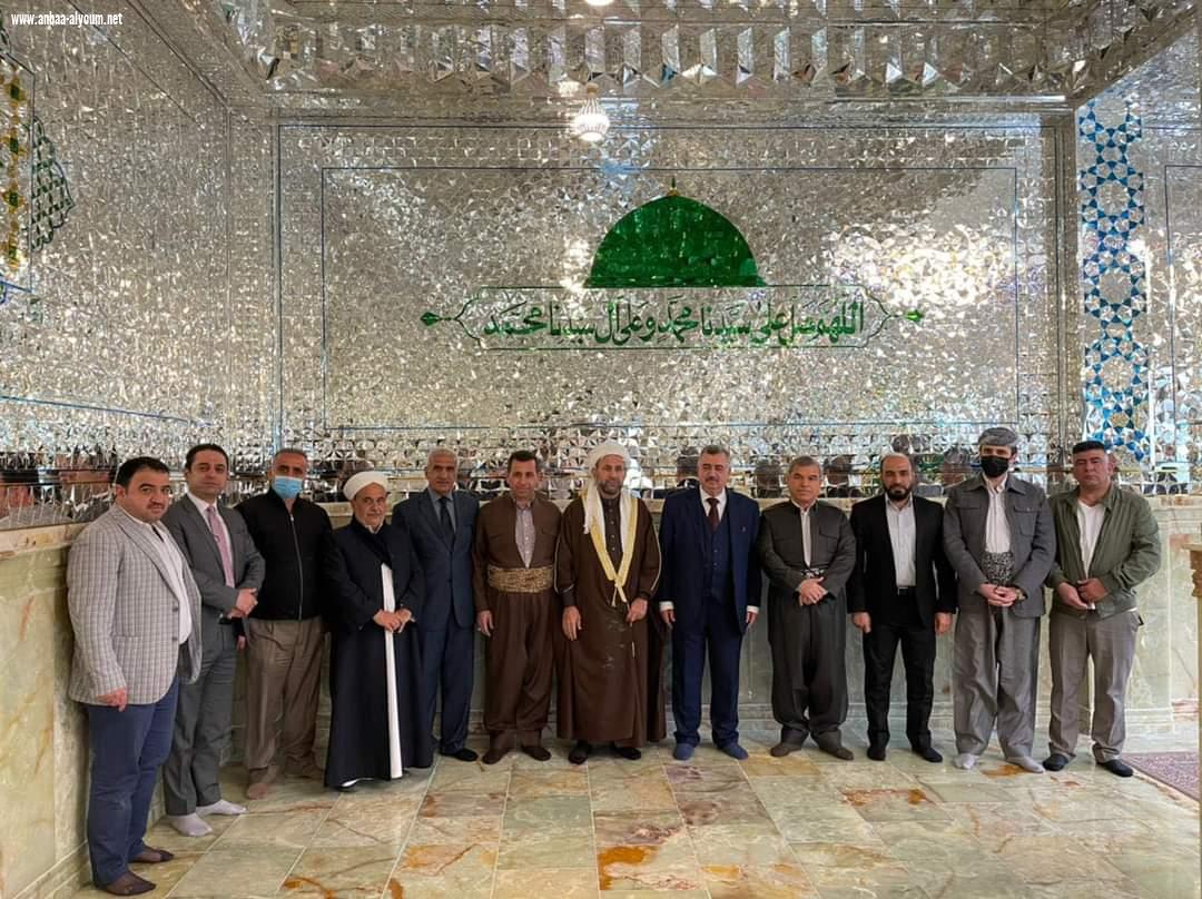 السفير البرزنجي في زيارة تفقدية لابناء عمومته في محافظة اربيل