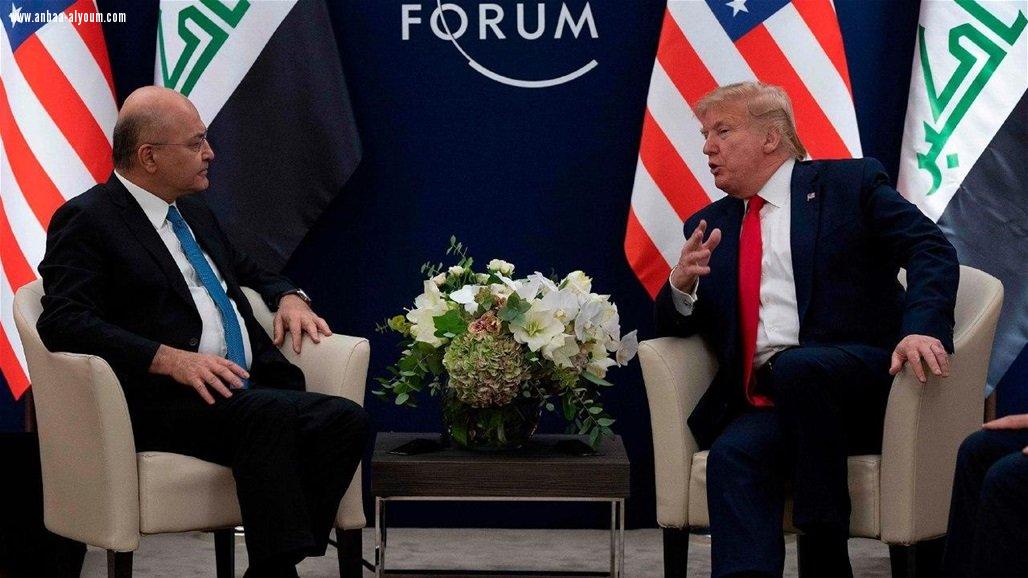 ترامب لصالح : سنواصل تعاوننا العسكري مع العراق   