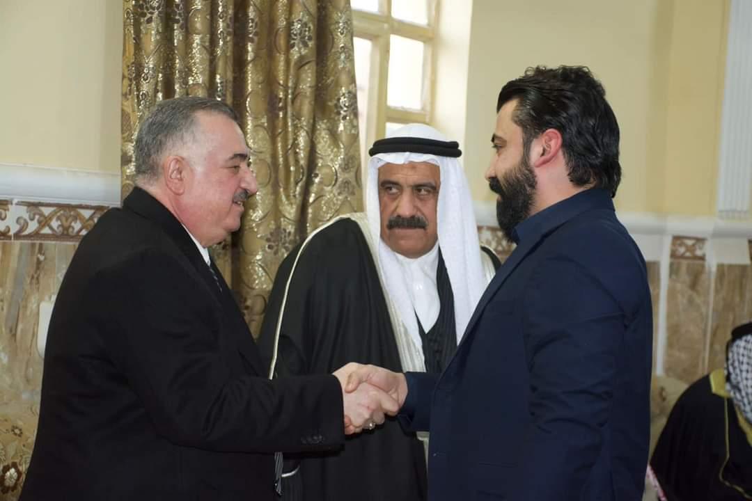 الوكيل البرزنجي يقدم واجب العزاء لآل الإمارة الكرام برحيل الشيخ نعمة الإمارة