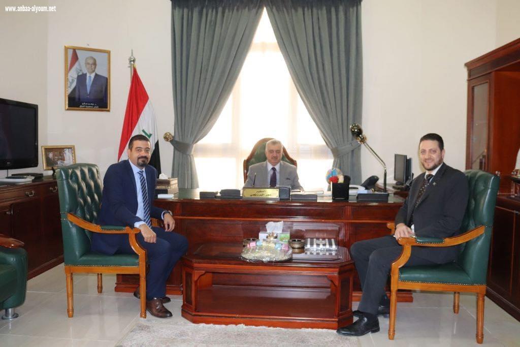 السفير البرزنجي استقبل يوم امس في مكتبه مدير الخطوط الملكية الاردنية في قطر.