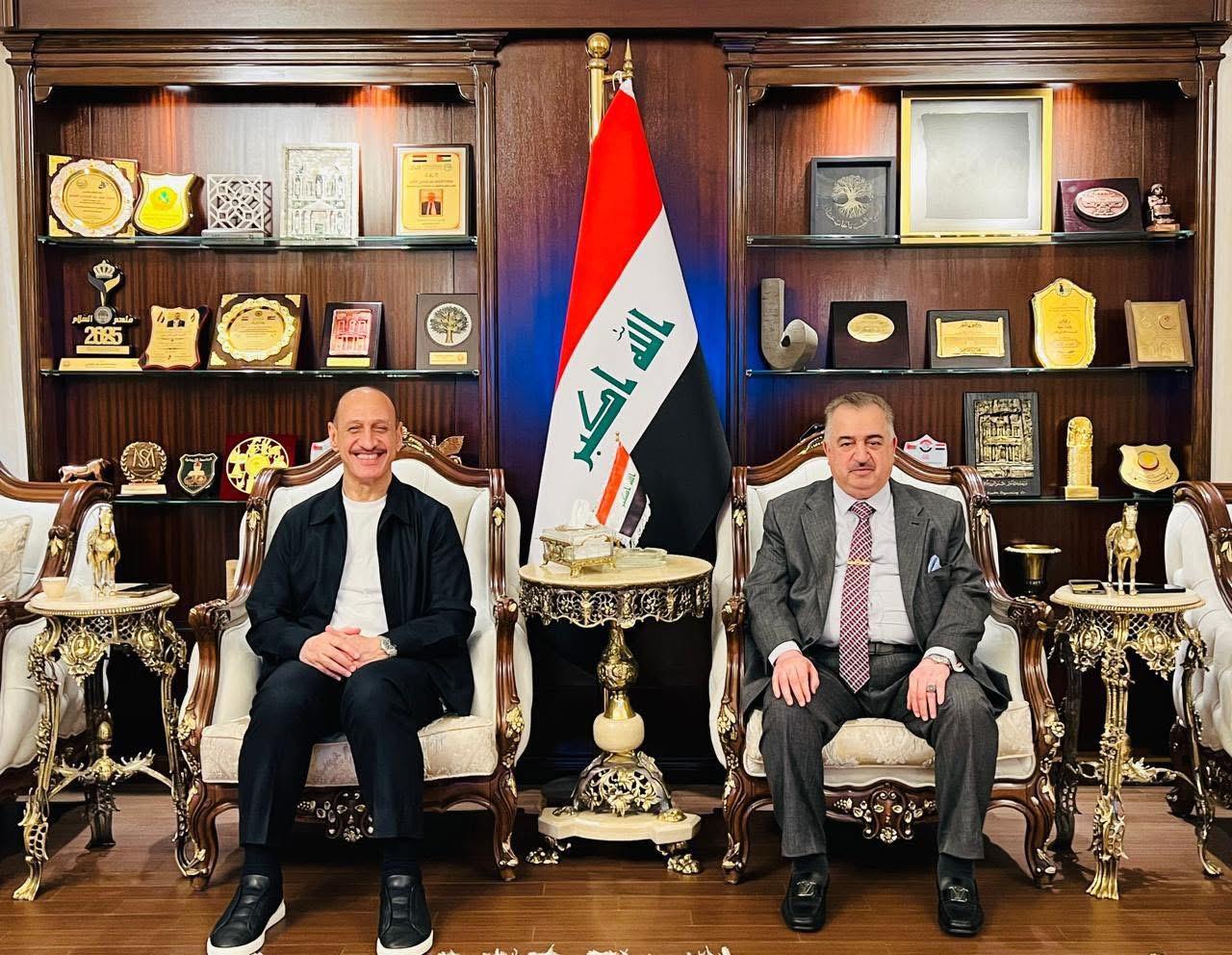 سفير جمهورية العراق لدى المملكة الأردنية الهاشمية يستقبل رئيس الاتحاد العراقي لكرة القدم
