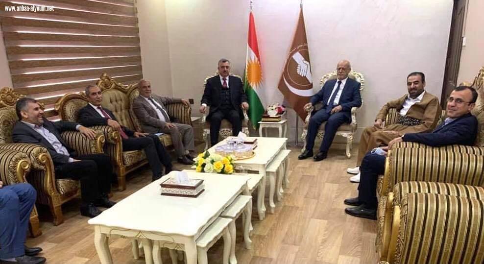 السفير عمر البرزنجي يزور المكتب السياسي للاتحاد الاسلامي الكوردستاني  في عاصمة اقليم كوردستان العراق