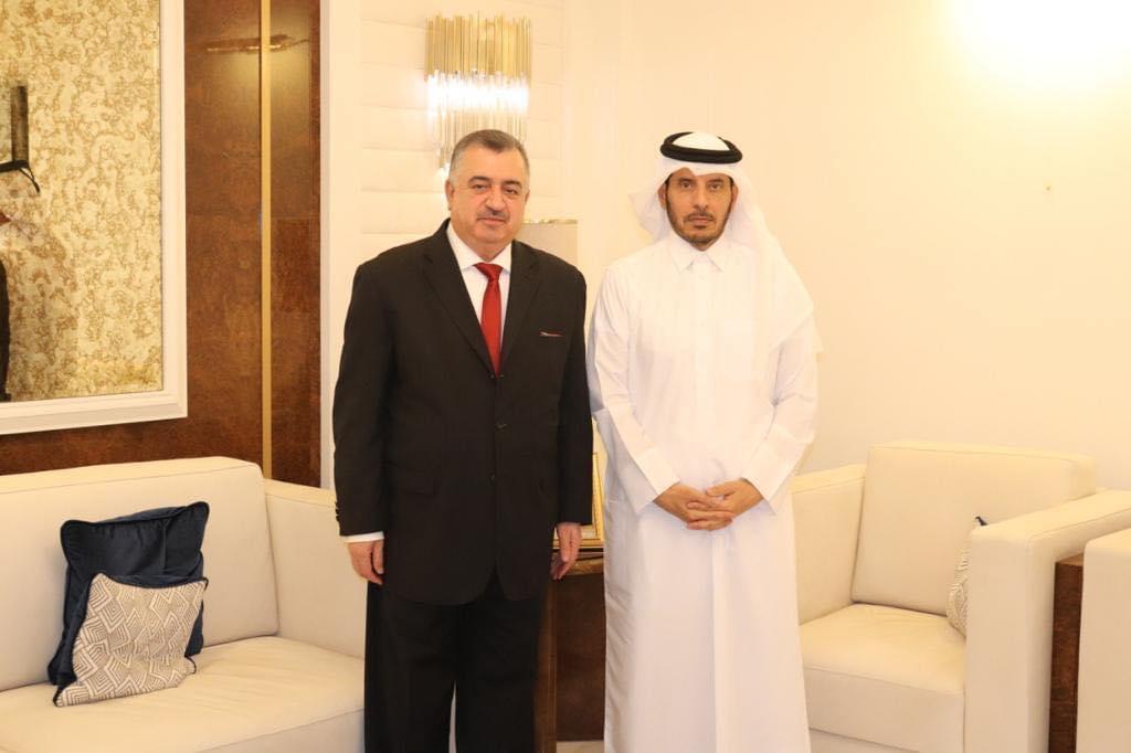 السفير البرزنجي يزور معالي رئيس مجلس الوزراء السابق لدولة قطر للسلام على معاليه بمناسبة انتهاء مهام اعماله