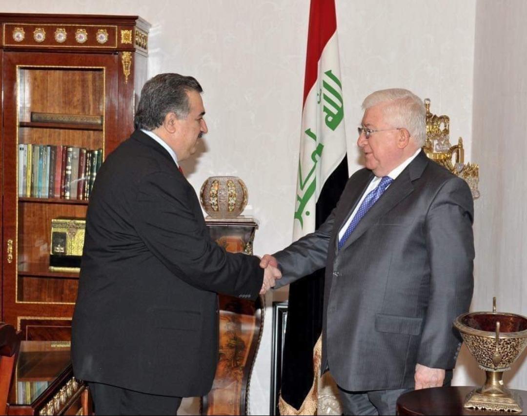 رئيس الجمهورية الأسبق الدكتور فؤاد معصوم يستقبل عمر البرزنجي وكيل وزارة الخارجية