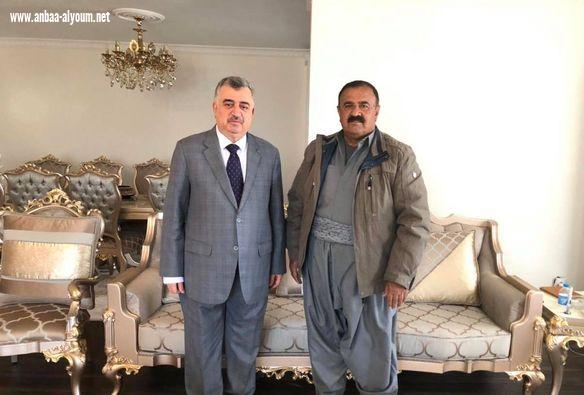 السفير عمر البرزنجي يزور ابن عمته اللواء المتقاعد من قوات الپيشمرگه الأبطال الشيخ أكرم الشيخ كريم البرزنجي في جبال قرداغ