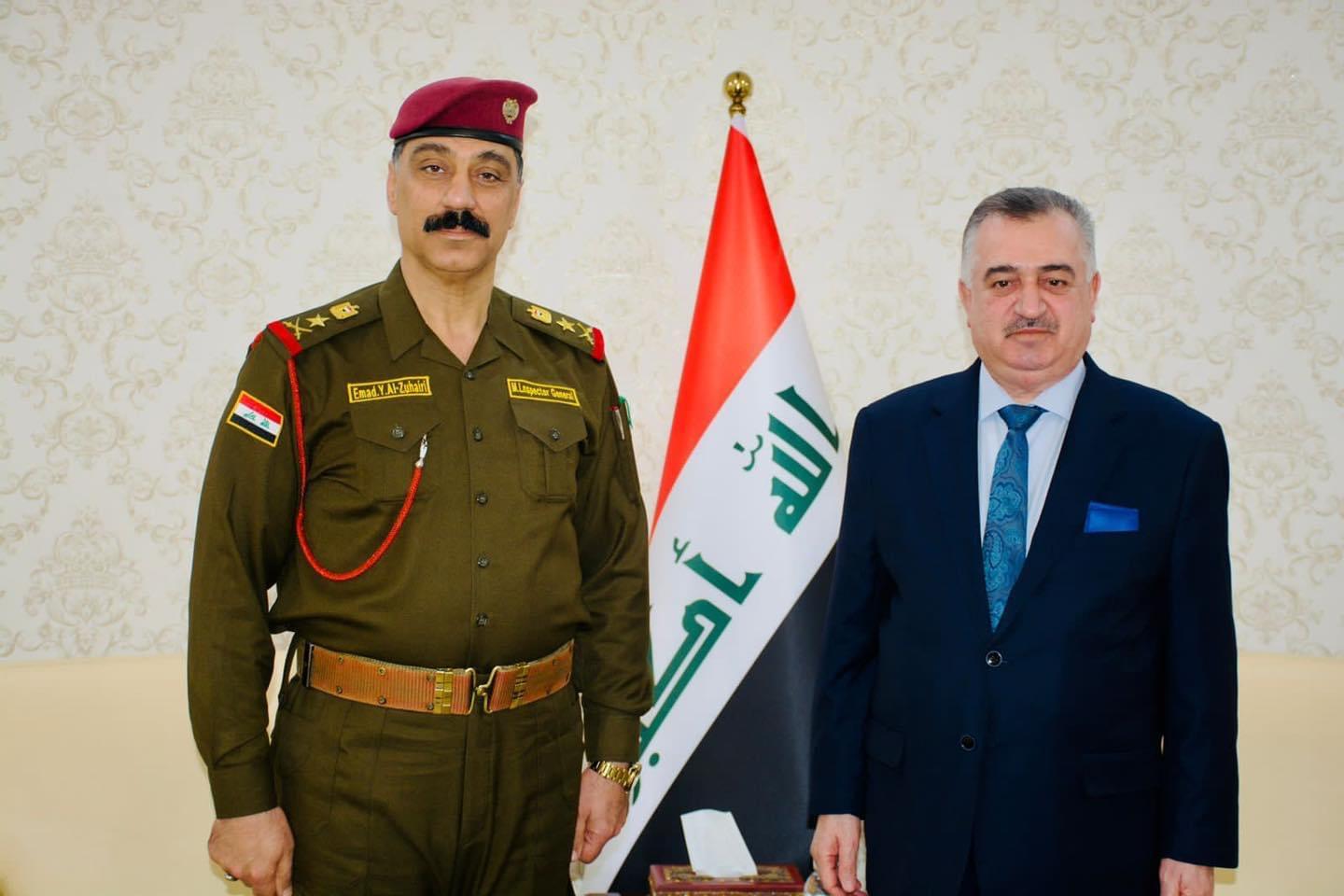 الوكيل البرزنجي يستقبل المفتش العسكري العام لوزارة الدفاع