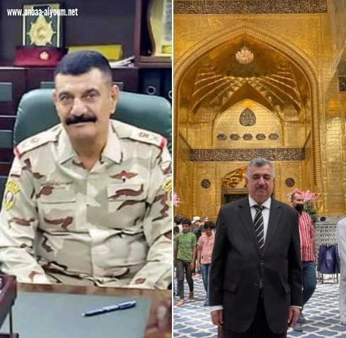 عمر البرزنجي يزور السيد اللواء الركن قوات خاصة علي غازي الهاشمي قائد عمليات كربلاء المقدسة لتقديم واجب العزاء
