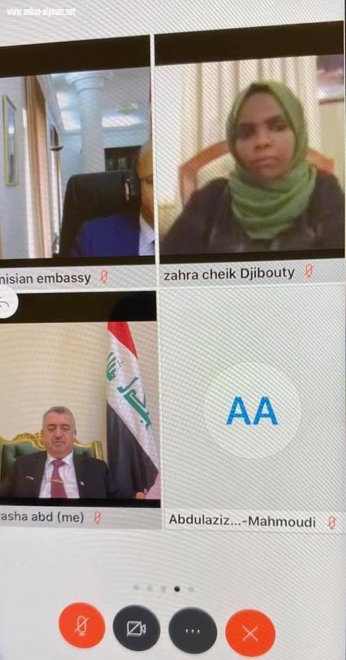 السفير البرزنجي يشارك في اجتماع اللجنة العليا لادارة الازمات في دولة قطر