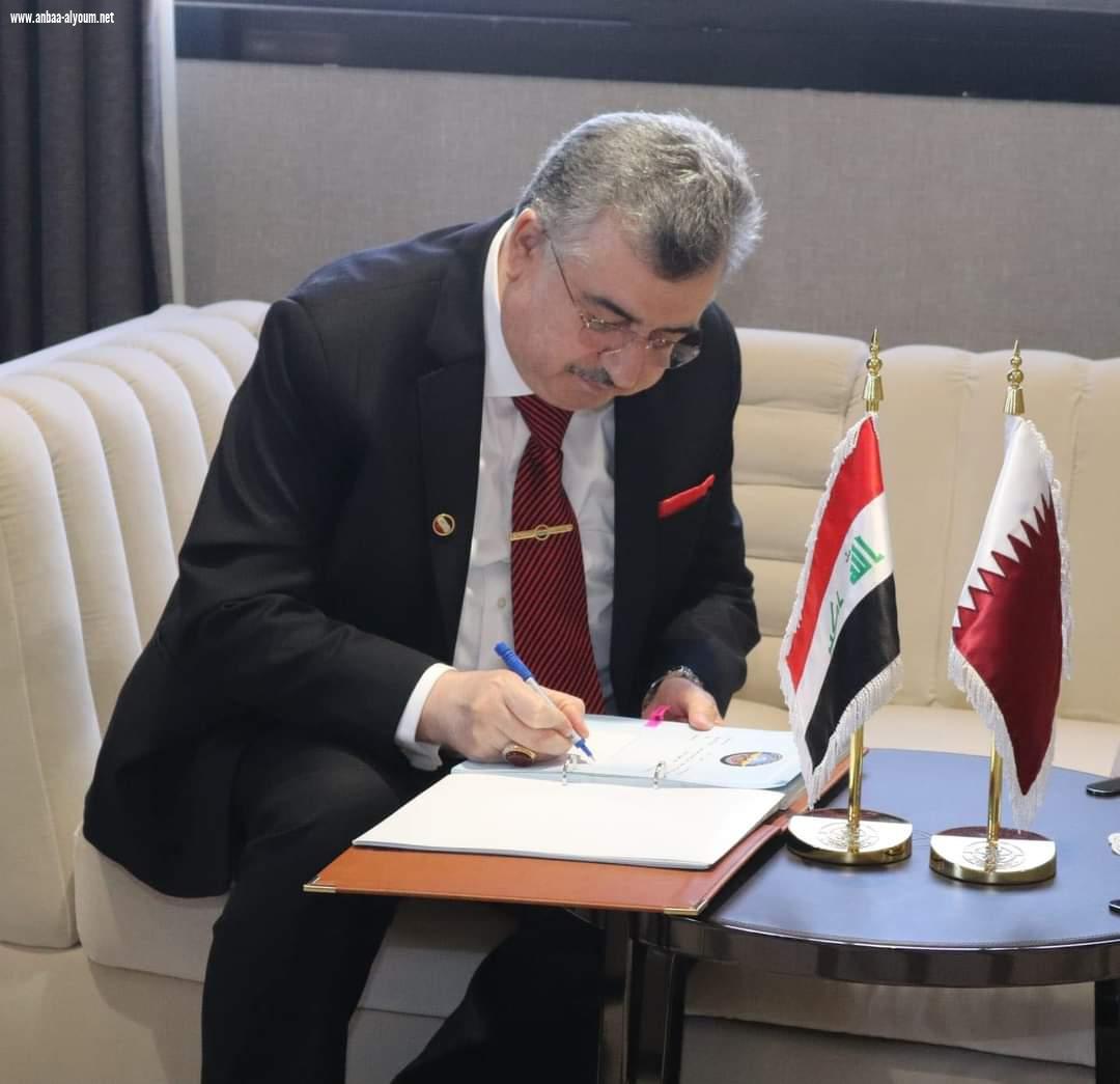 *السفير عمر البرزنجي يلتقي مع قائد كلية الزعيم محمد بن عبدالله العطية الجوية في دولة قطر الشقيقة