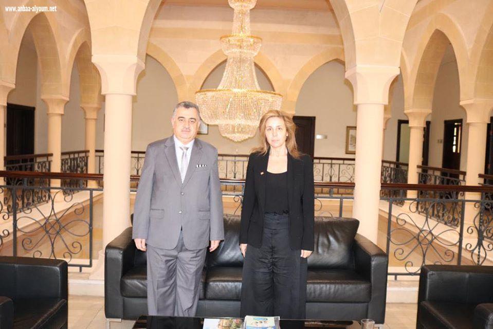 السفير عمر البرزنجي يلتقي مع سعادة السفيرة فرح بري لتقديم التعازي بخصوص حادثة مرفأ بيروت