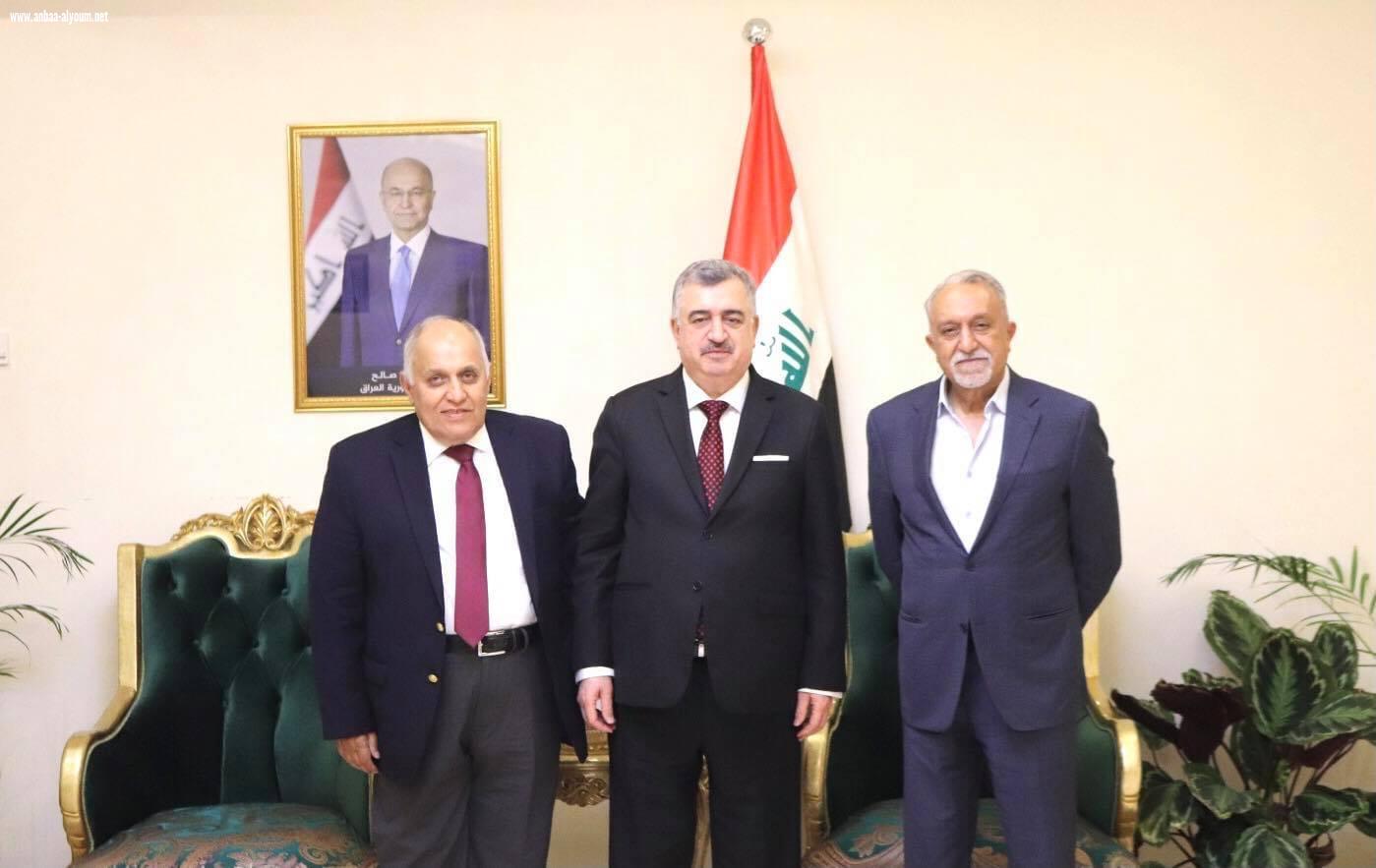 السفير عمر البرزنجي يستقبل السيد كاظم البزاز والسيد مستشار شؤون النفط والغاز في قطر