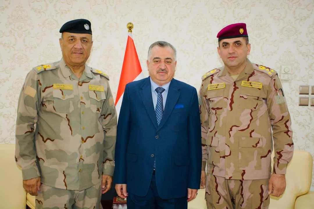 الوكيل البرزنجي يستقبل اللواء عبد الخالق طلعت عثمان، والعميد شيروان عابد المزوري من قيادة العمليات المشتركة .