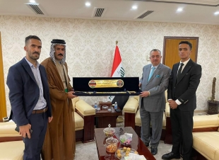 الوكيل البرزنجي يستقبل السيد جواد الحسيني