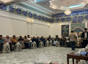 وكيل وزارة الخارجية عمر البرزنجي يقدم واجب العزاء لسماحة السيد الشيخ شمس الدين الكسنزان في مدينة السليمانية